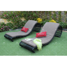 Meilleur vente unique Patio Wicker Sun Loungers Outdoor Furniture